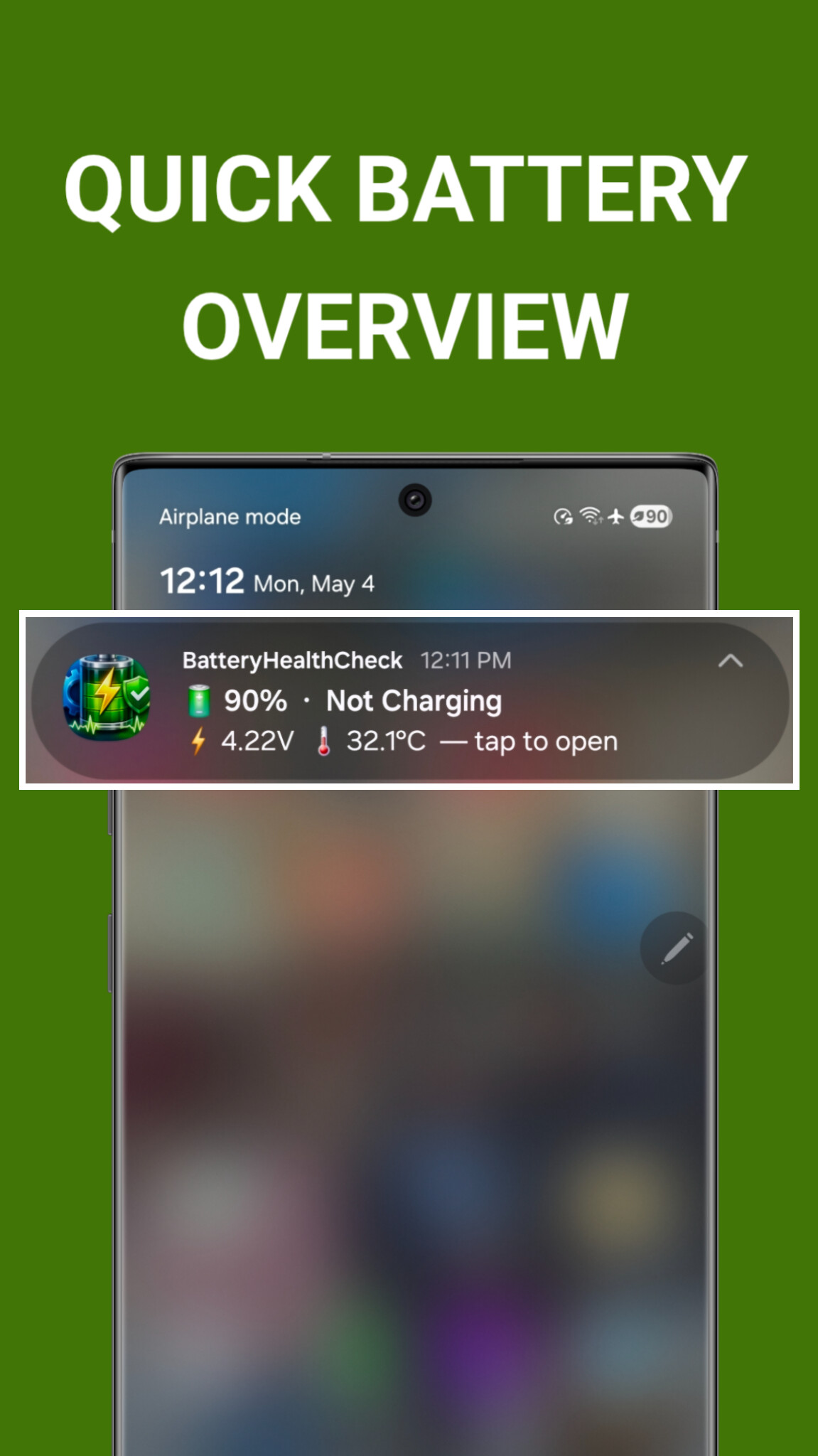 Notification Overview - Quick battery stats in notification panel