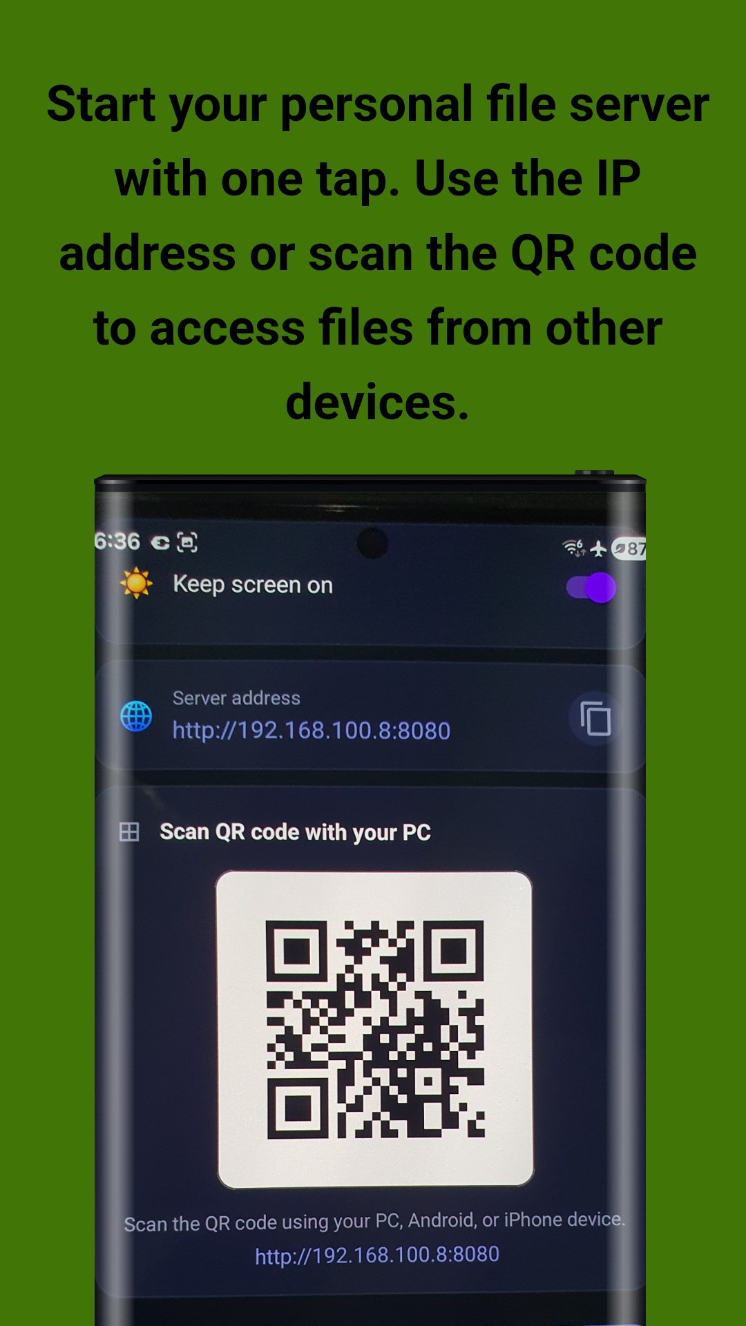 QR code scanning for quick connection